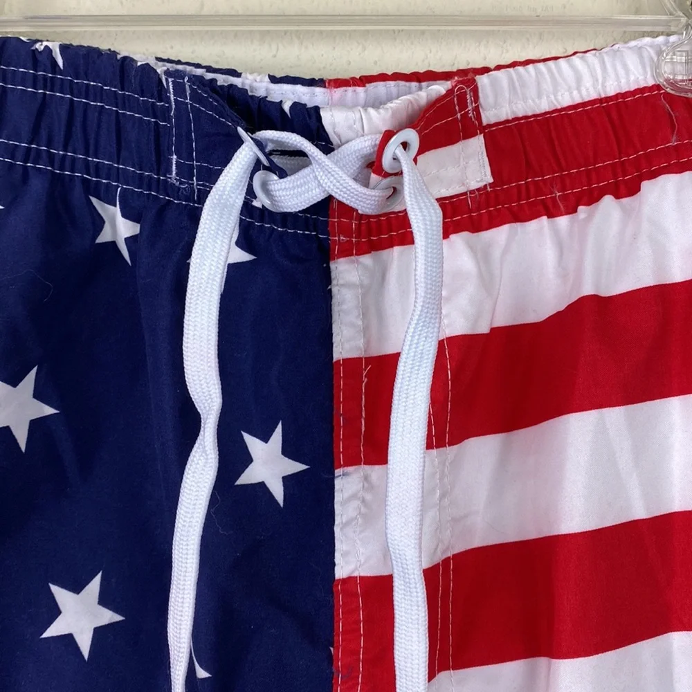 Mountain and Isles | American Flag Swim Shorts Trunks Men's XX-Large